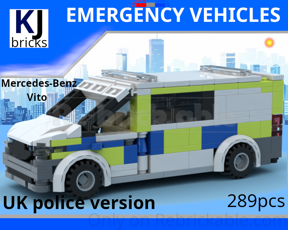 Lego Mercedes-Benz Vito(W447) UK police