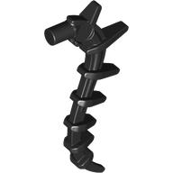 Lego Plant / Creature Body Part, Vine / Tail / Tentacle / Bionicle Spine, Spiky / Black
