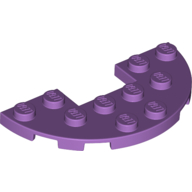 Lego Plate Round Half 3 x 6 with 1 x 2 Cutout / Medium Lavender