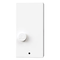 Lego Braille Brick 2 x 4 with 1 Studs ⠄and '.' Print / White