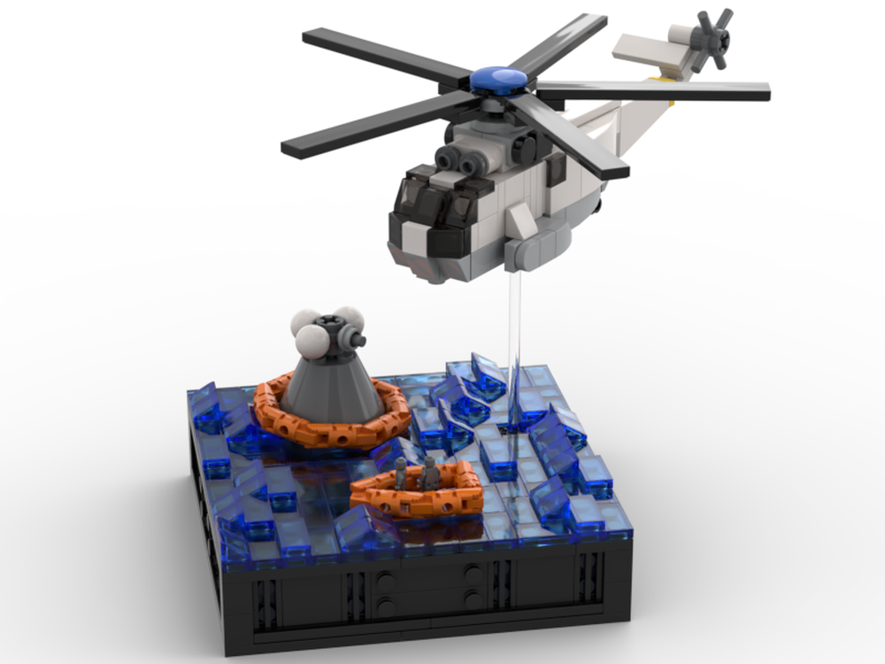 Lego NASA Apollo 11 Recovery Mission - changed base