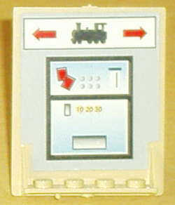 Lego Door 2 x 5 x 5 Swivel, Bracket Base with Vending Machine Pattern (Sticker) - Set 4708