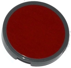 Lego Tile, Round 2 x 2 with Dark Red Circle Pattern (Sticker) - Set 75039