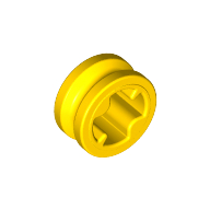 Lego Technic Bush 1/2 Smooth with Axle Hole Reduced / Yellow