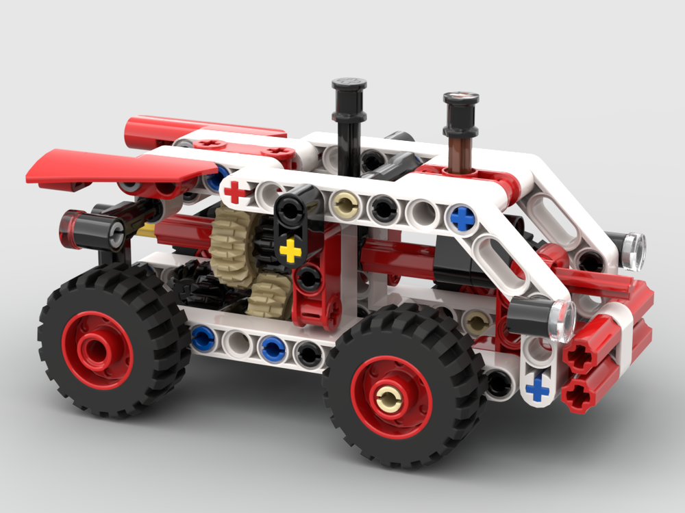 Lego Racer with Gearbox and Engine