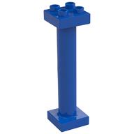 Lego Duplo Support Column 2 x 2 x 6 Round with Open Latticed Back / Blue