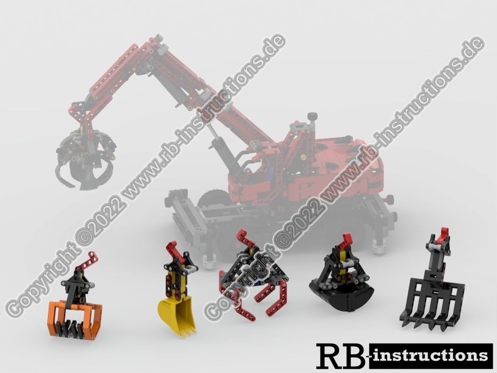 Lego Additional attachments for 42144 Material Handler (Umschlagbagger)