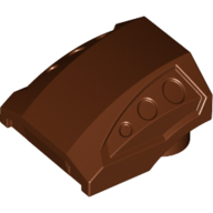 Lego Brick Curved 2 x 2 No Studs - 3 Recessed Side Ports / Reddish Brown