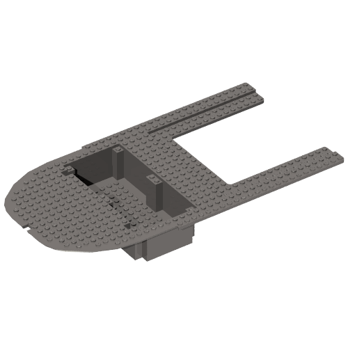 Lego Boat Deck 20 x 40 x 7 / Dark Bluish Gray