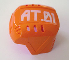 Lego Sports Hockey Helmet with 'AT.01' Pattern (Sticker) - Set 7708