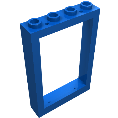 Lego Window 1 x 4 x 5 with Hollow Studs / Blue
