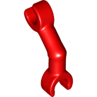 Lego Arm Skeleton Bent with Clips at 90° [Vertical Grip] / Red