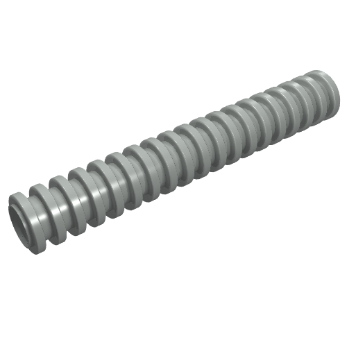 Lego Hose, Ribbed 7mm D. 6L / 4.8cm / Light Gray