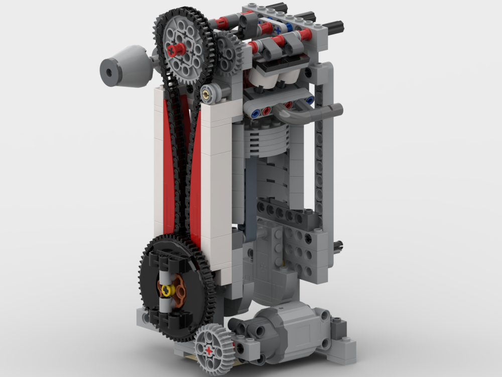 Lego 4-Stroke 1-Cylinder Engine - DOHC