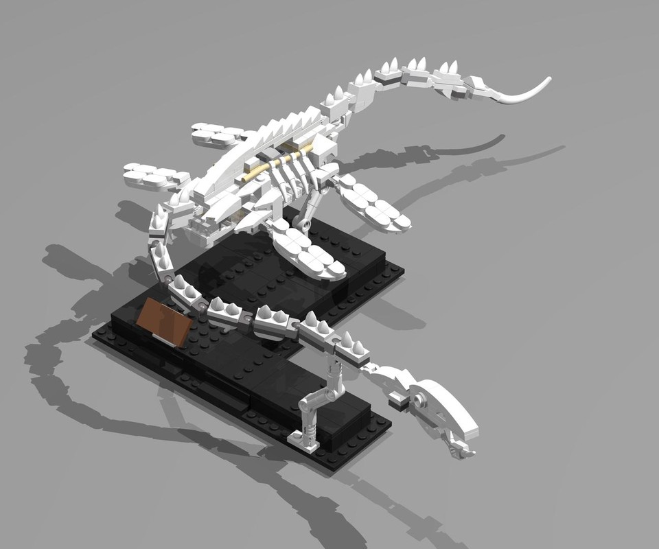 Lego Elasmosaurus Fossil - Lego Fossils MOC