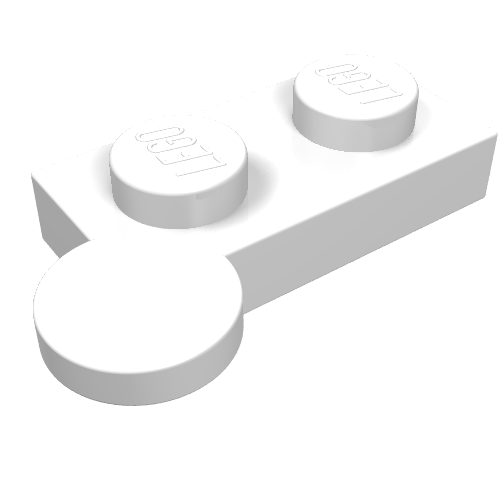 Lego Hinge Plate 1 x 4 Swivel Top [Solid Pin] / White