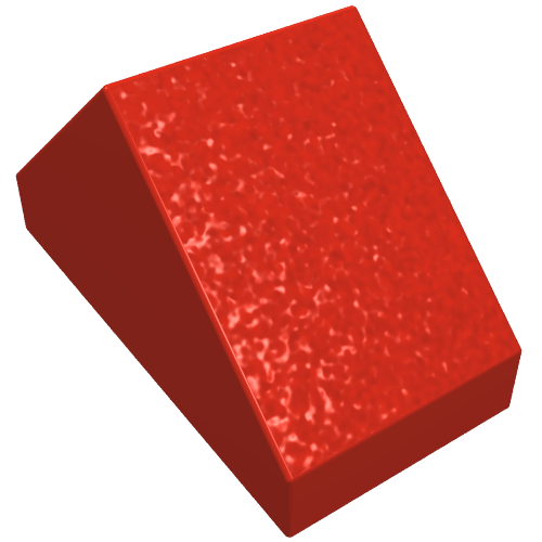 Lego Brick Sloped 45° 2 x 1 Double without Bottom Pin / Red