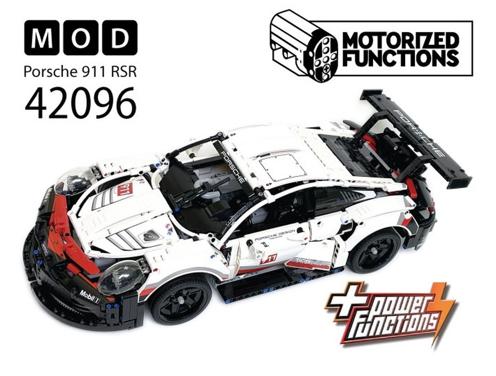 Lego 42096 Porsche 911 RSR RC MOD for Power Function Motors