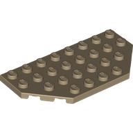 Lego Wedge Plate 4 x 8 Cut Corners / Dark Tan