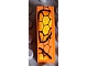 Lego Slope, Curved 3 x 1 with Snakeskin Pattern C (Sticker) - Set 8158 / Orange