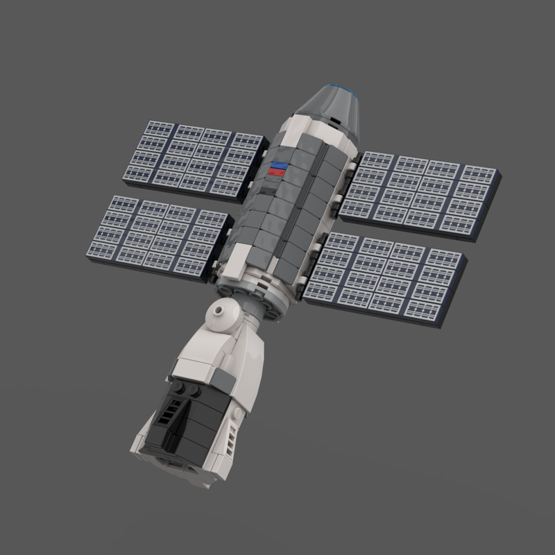 Lego Vast Haven-1 (1:110 Saturn V scale) with Space-X Crew Dragon