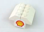 Lego Stickered Assembly 4 x 4 x 2 with Shell Logo Pattern (Sticker) - Set 6695