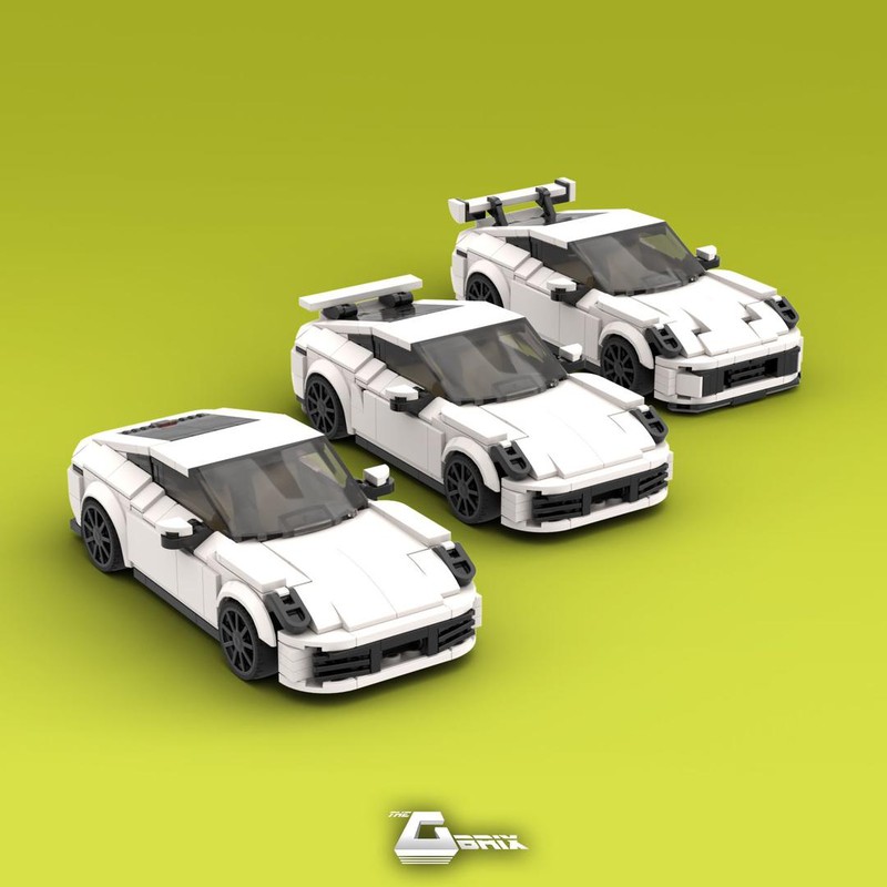 Lego Porsche 911 (992) - 3in1(Carrera, Turbo, GT3) - White