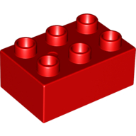 Lego Duplo Brick 2 x 3 / Red