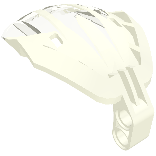 Lego Windscreen Bohrok 4 x 5 x 7 Marbled Trans-Clear Pattern / White