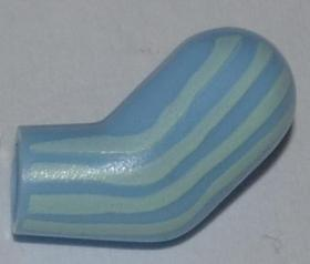 Lego Arm, Left with Light Aqua Stripes Pattern