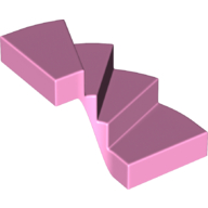 Lego Stairs, Left 6 x 6 x 4 / Bright Pink