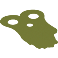 Lego Neckwear Cape, Pauldron, Tattered / Olive Green