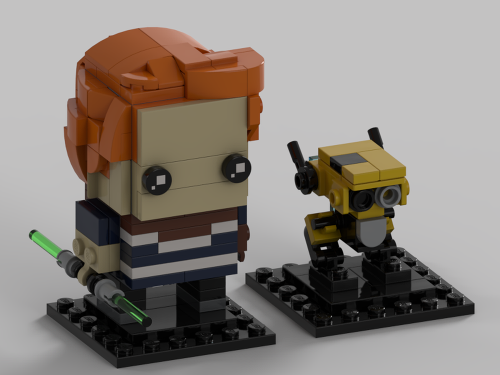 Lego Star Wars Cal Kestis and BD-1 Brickheadz