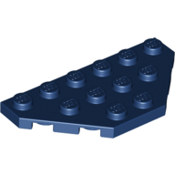 Lego Wedge Plate 3 x 6 Cut Corners / Dark Blue