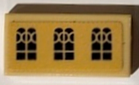 Lego Tile 1 x 2 with Black House of Parliament Windows Pattern (Sticker) - Set 854012