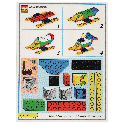 Lego Creator Board Game Model Card (Blue): Sled