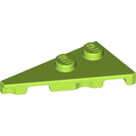 Lego Wedge Plate 2 x 4 27° Left / Lime