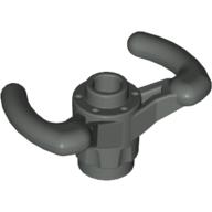 Lego Technic Steering Wheel Pilot's Yoke [Open Stud, Axle Hole with X Opening] / Dark Gray
