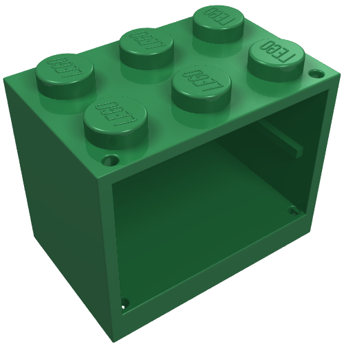 Lego Cupboard 2 x 3 x 2 with Solid Studs / Green