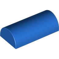 Lego Brick Curved 2 x 4 Double, No Studs, without Groove / Blue