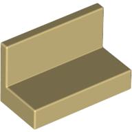 Lego Panel 1 x 2 x 1 [Square Corners] / Tan