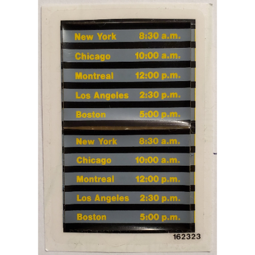 Lego Sticker Sheet 2 for Set 4558-1 (United States Cities) / [No Color/Any Color]