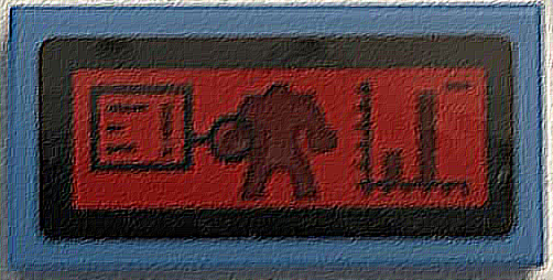 Lego Tile 1 x 2 with Thanos and Computer Radar Display on Black and Red Background Pattern (Sticker) - Set 76049