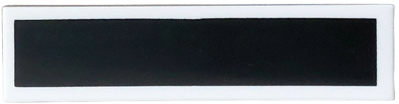 Lego Tile 1 x 4 with Black Rectangle Pattern / White