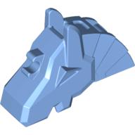 Lego Animal / Creature Accessory, Horse Battle Helmet [Angular, Front Clip] / Medium Blue