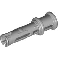 Lego Technic Pin Long with Friction Ridges Lengthwise and Stop Bush [3 Lateral Holes, Big Pin Hole] / Light Bluish Gray