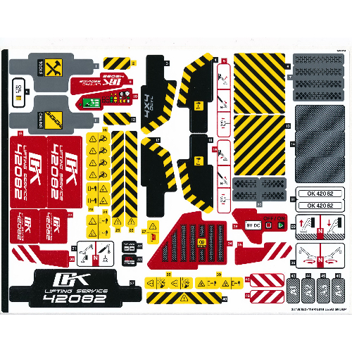 Lego Sticker Sheet for Set 42082-1