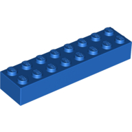Lego Brick 2 x 8 / Blue