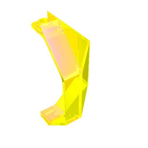 Lego Panel 3 x 3 x 6 Corner Convex / Trans-Neon Green
