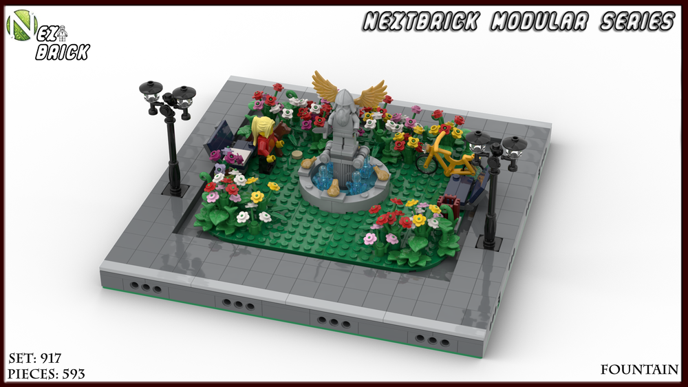 Lego NEXTBrick System Modular Fountain